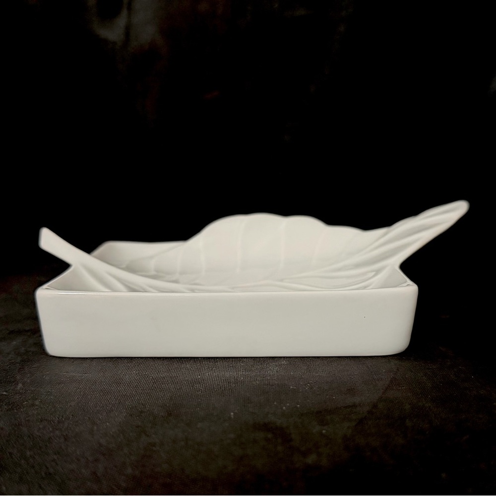 Vintage Rosenthal Studio Linie White Leaf Porcelain Soap Dish Germany EUC - Picture 5 of 9